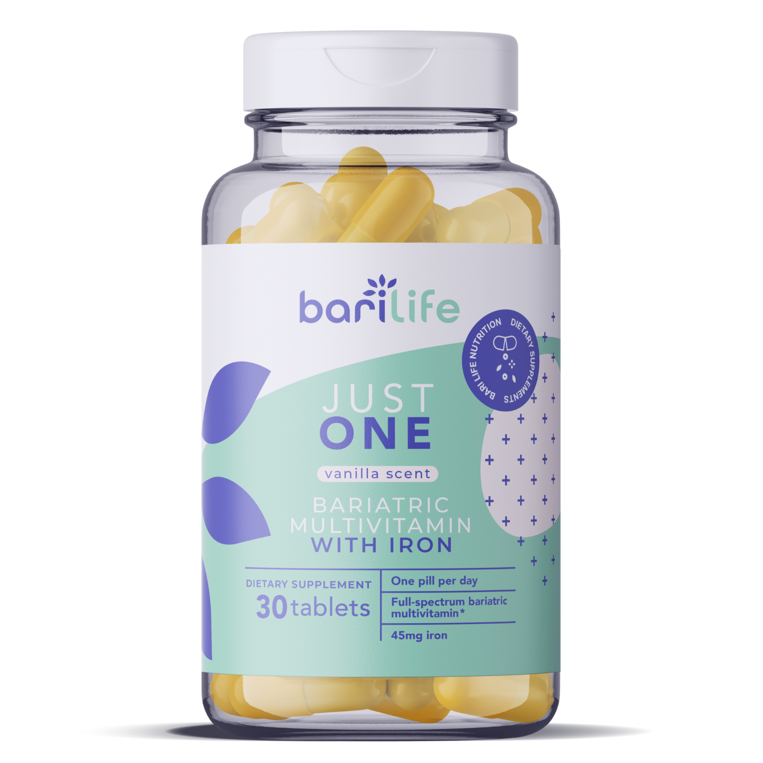 Just One Bariatric Multivitamin with Iron Vanilla Scented